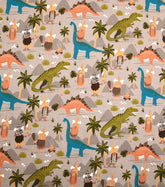 Craft Cotton Co. 100% Cotton Gnomes and Dino Fabric 110cm Wide Fabric for Crafting, Sewing, Quilting, Home Decor